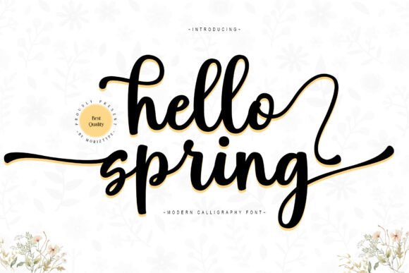Hello Spring Script: A Romantic Handwritten Font for Web Design