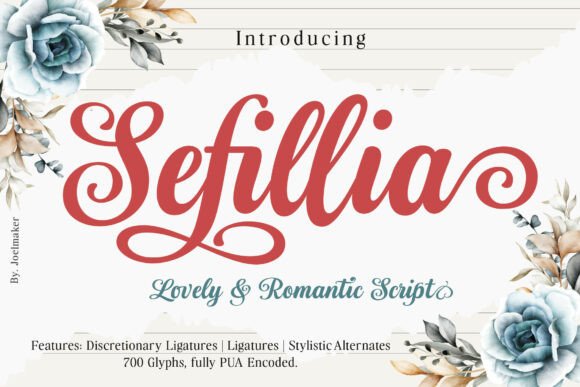 Sefillia Script Font: Fluid Elegance for Modern Marketing