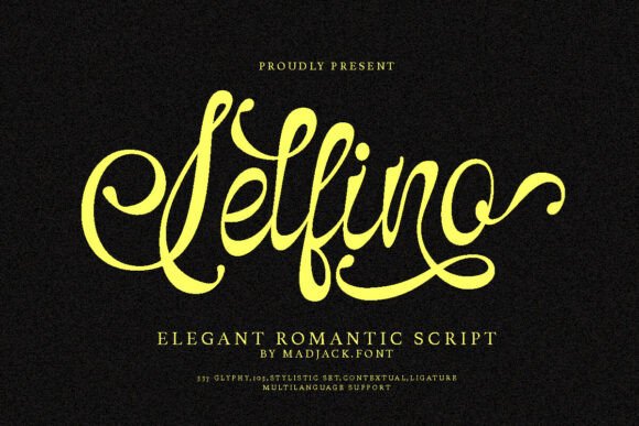 Selfino Script: A Romantic Typeface for Handmade Design