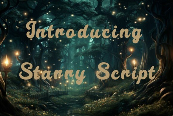 Starry Script: A Radiant Typeface for Brand Building