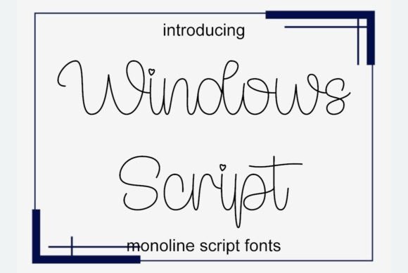 Windows Script Font: Chic Handwriting for Makers
